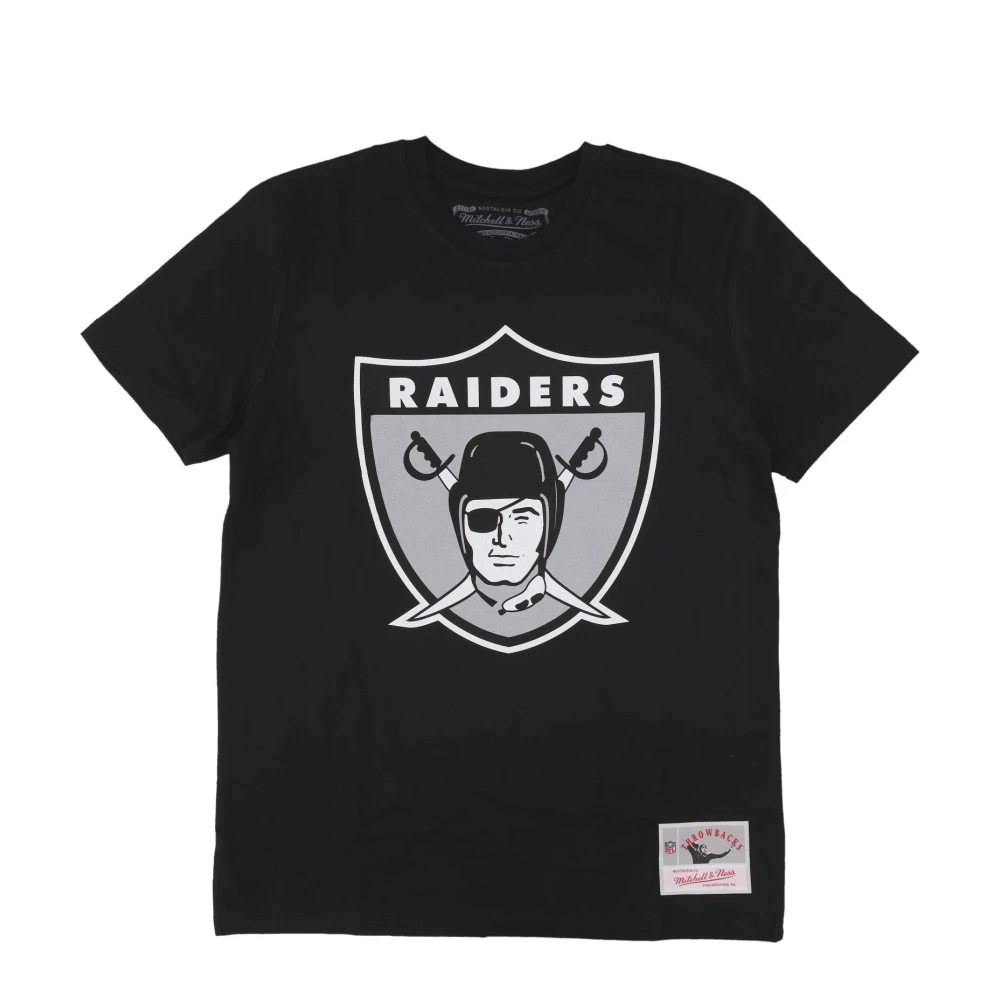 Mitchell & Ness Oakland Raiders Logo NFL Tee Zwart Black Heren