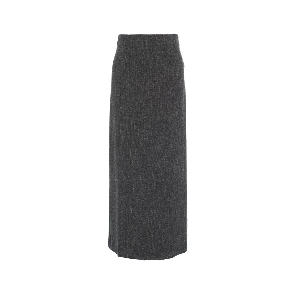 Kaos Zwarte Tweed Maxi Rok Aw24 Black Dames