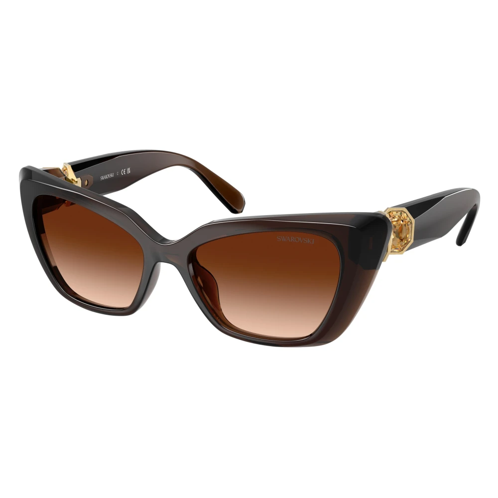 Swarovski Women's Brown Cat-Eye Sunglasses