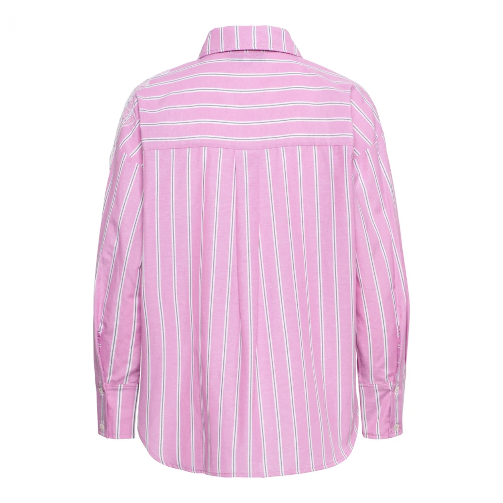 &Co Woman Overhemd met lange mouwen effen kleur Pink Dames