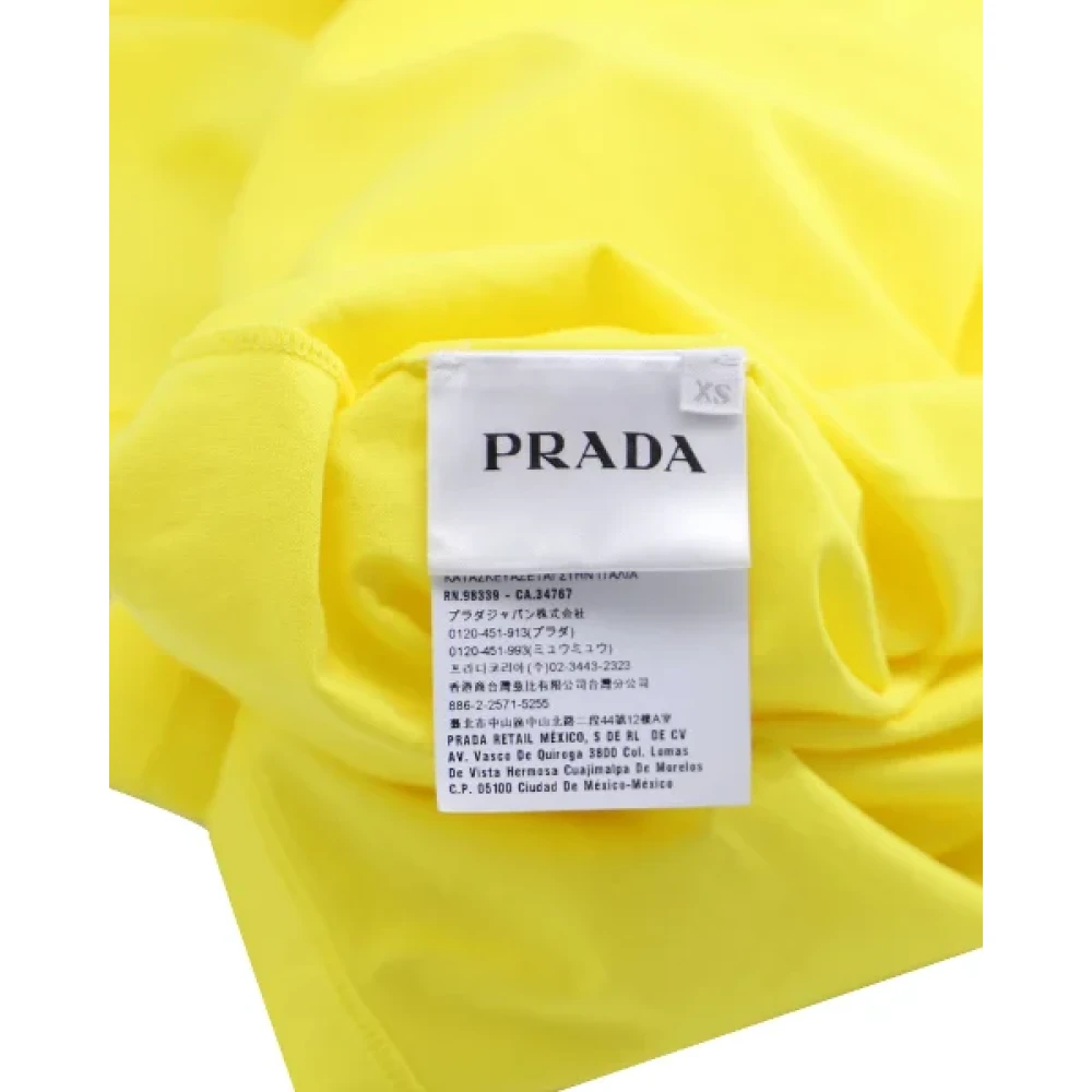Prada Vintage Pre-owned Cotton tops Yellow Dames