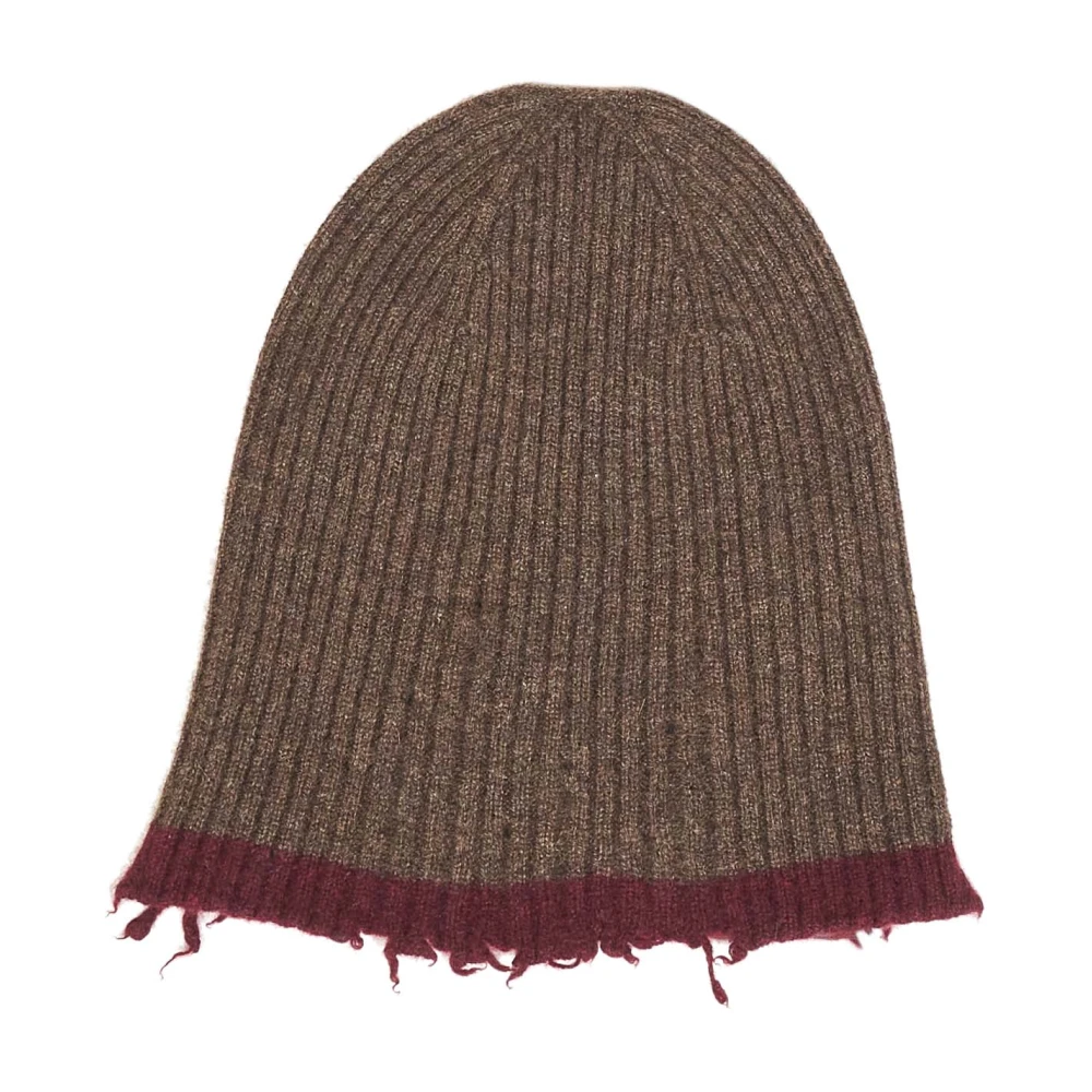 UMA WANG | Brown ribbed cashmere knit beanie | female | M - Image 2