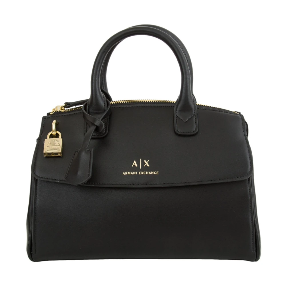 Armani Exchange Zwarte Shopper Tas met Logo Detail Black Dames