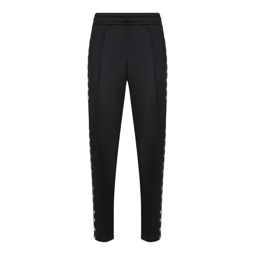 Golden Goose Men's Black Jogging Trousers With White Stars - Sweatpants - L - Trousers