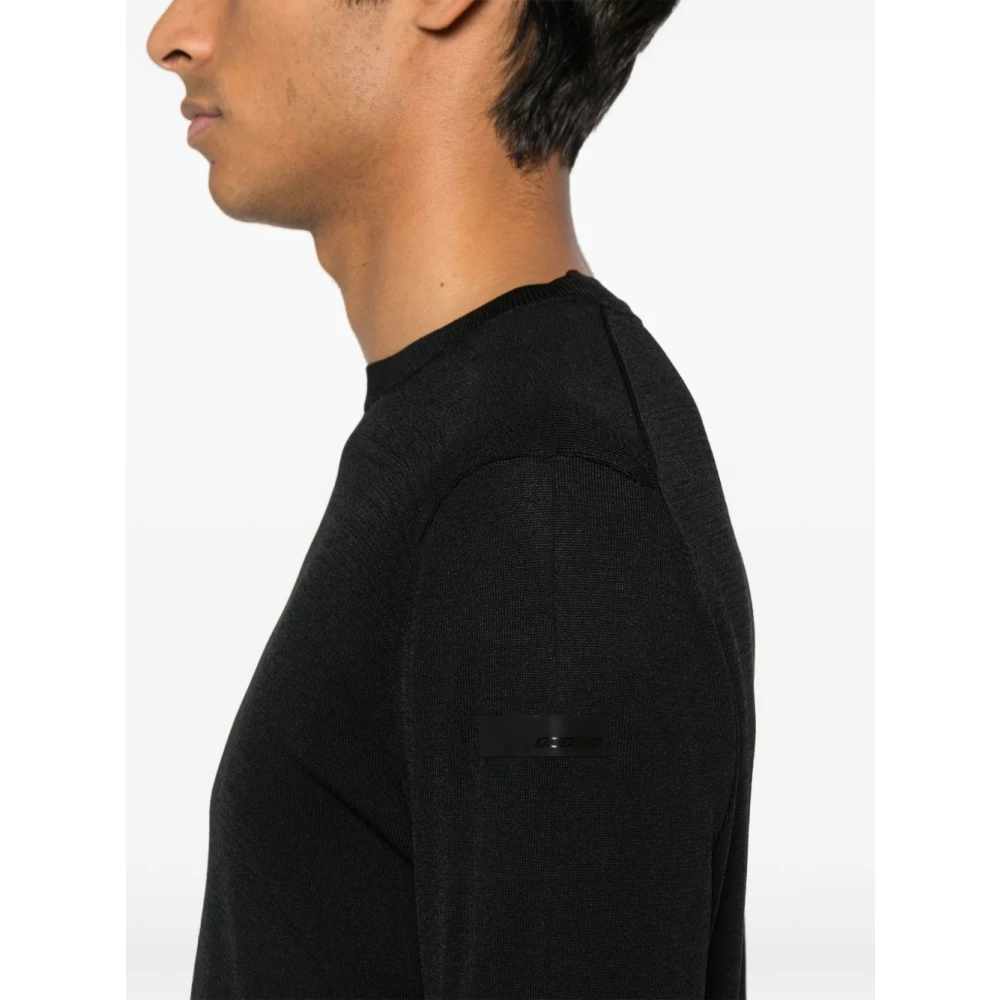 RRD Zwarte trui met ronde hals en logo Black Heren