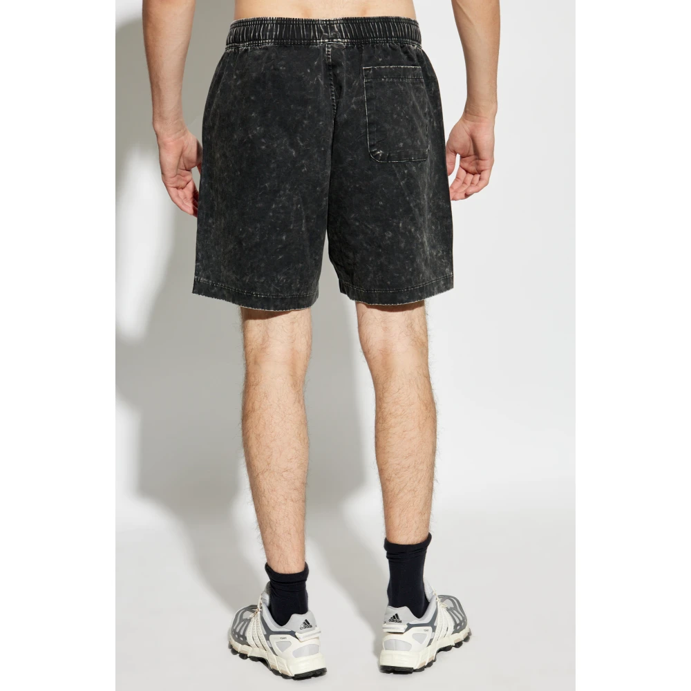 adidas Originals Katoenen shorts met vintage-effect Black Heren