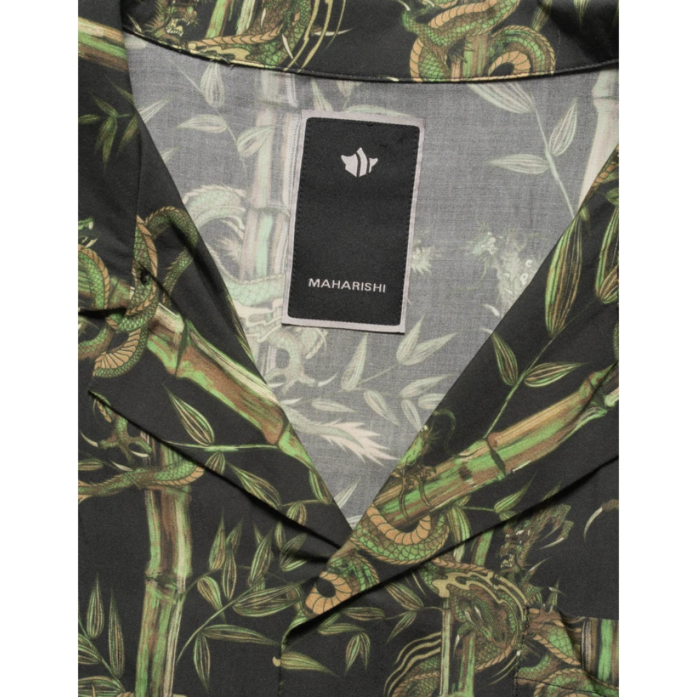 Maharishi Dragon Bamboo Camp Collar Shirt Multicolor Heren