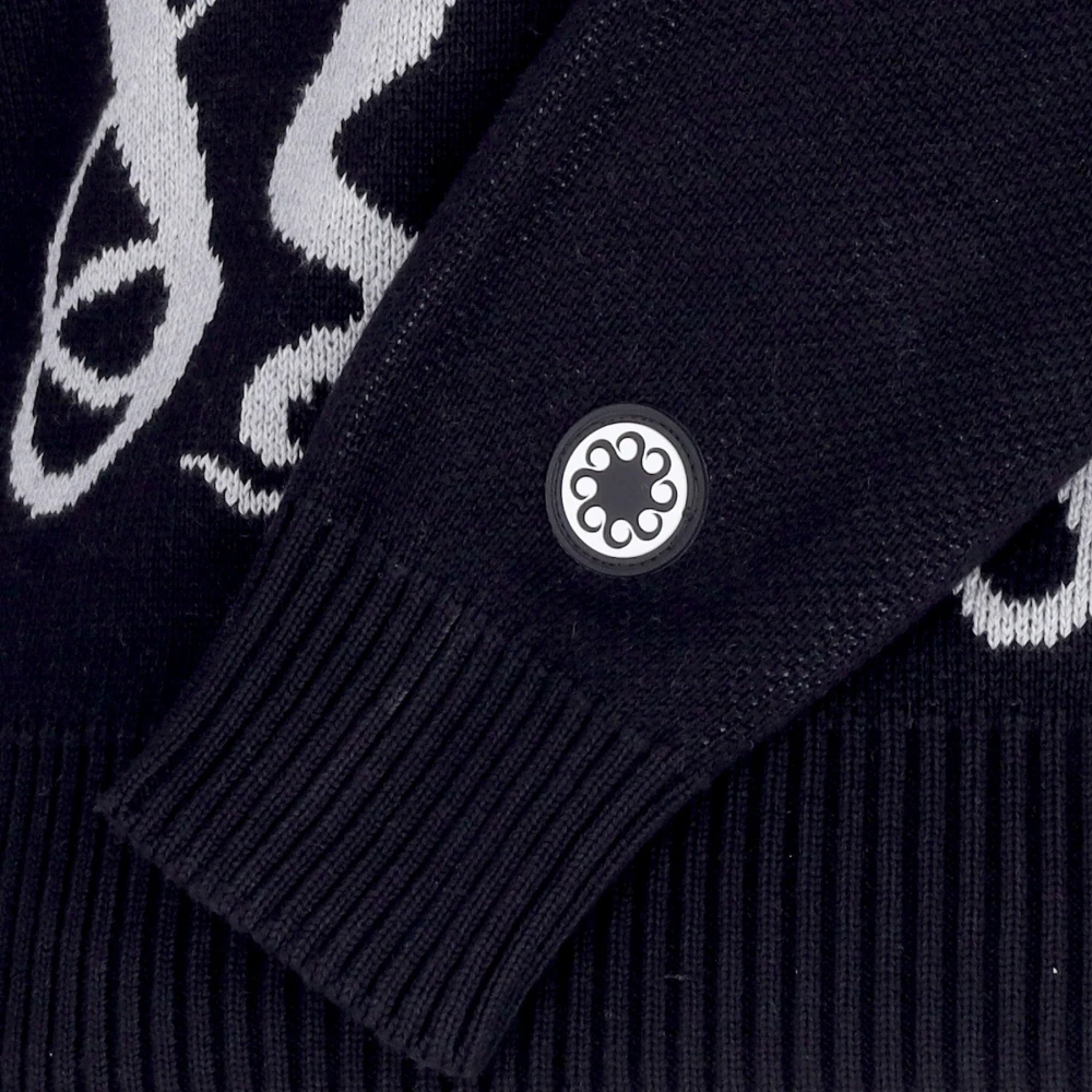 Octopus Grijze Crewneck Sweater met Tentakelborduurwerk Gray Heren