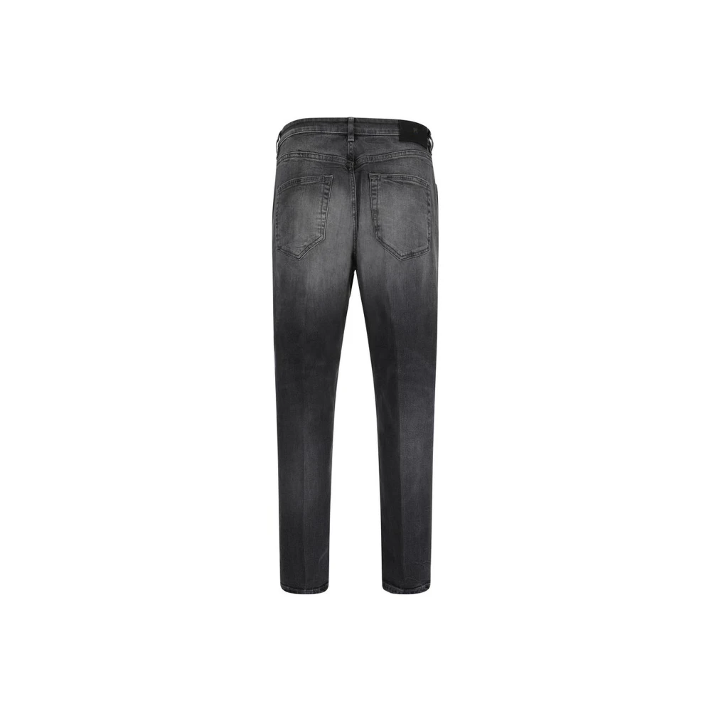 PT Torino Denim Five-Pocket Broek met Knoopsluiting Black Heren
