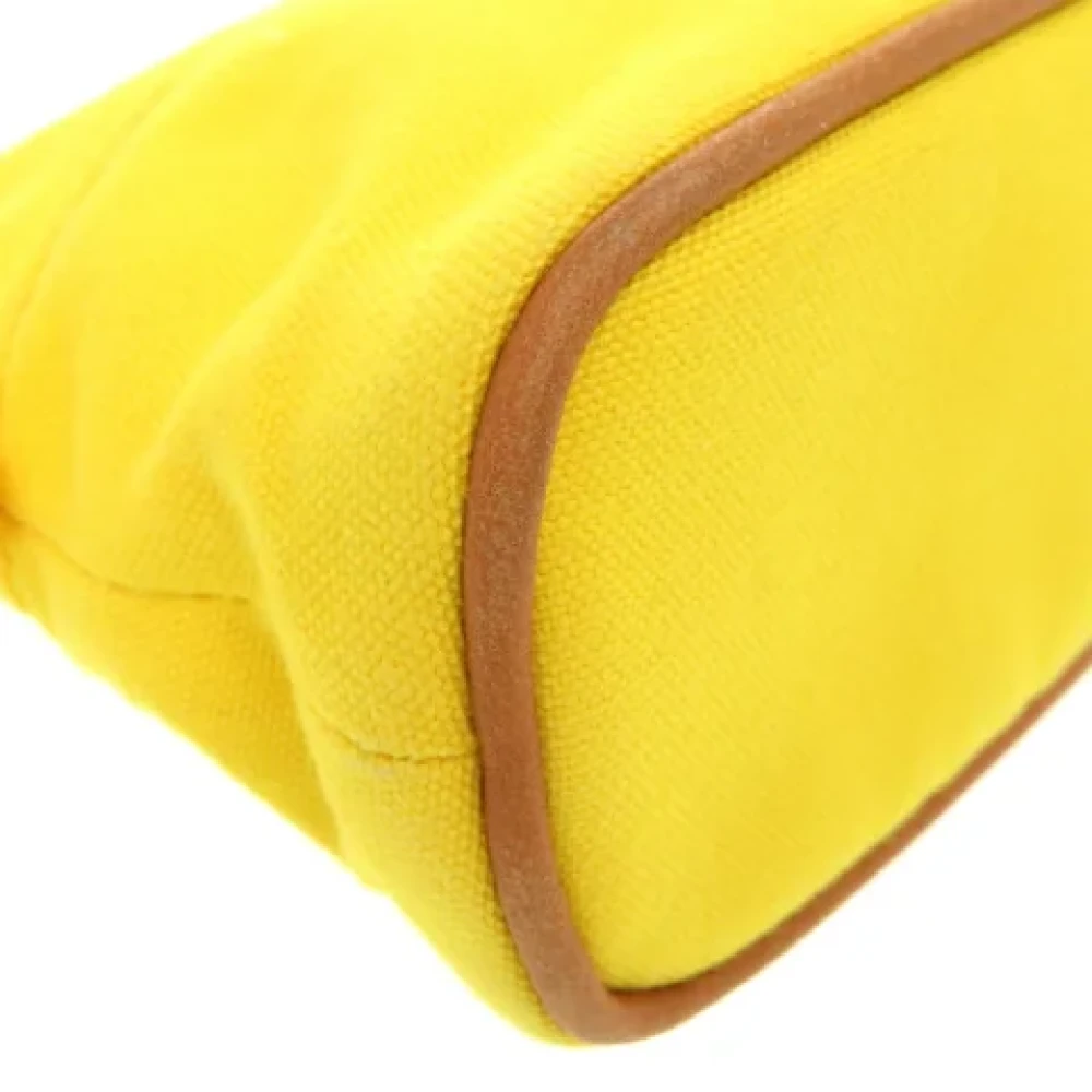 Hermès Vintage Pre-owned Cotton pouches Yellow Dames