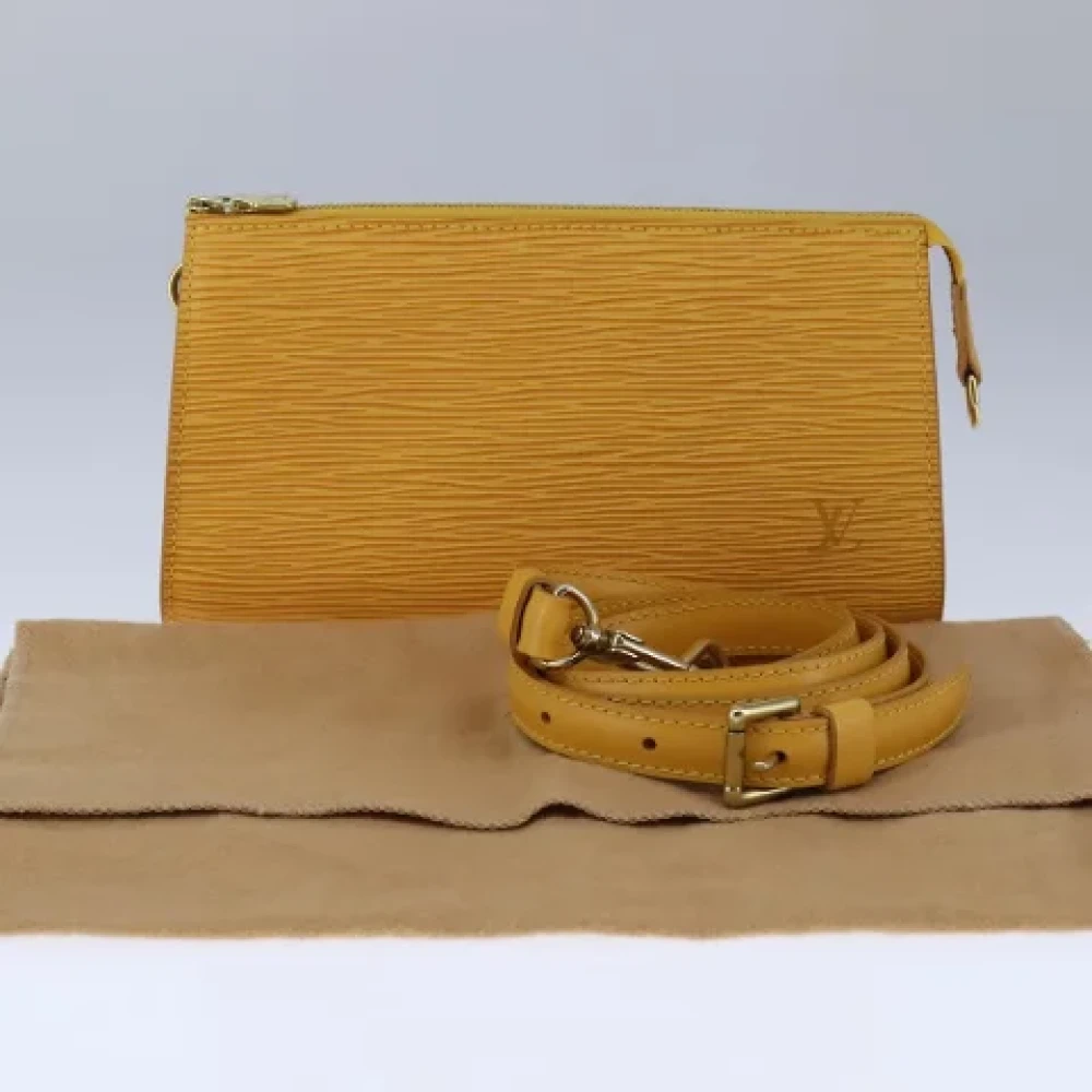 Louis Vuitton Vintage Pre-owned Leather pouches Yellow Dames
