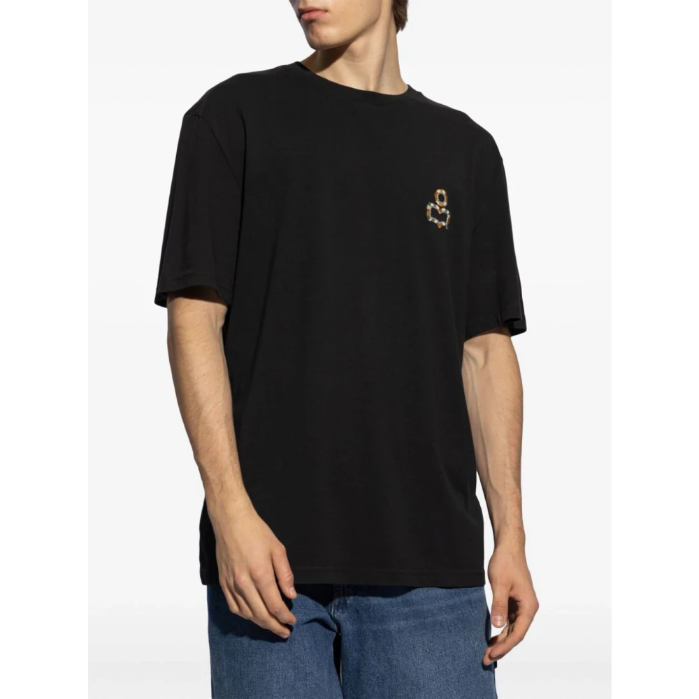 Isabel marant Casual katoenen T-shirt voor mannen Black Heren