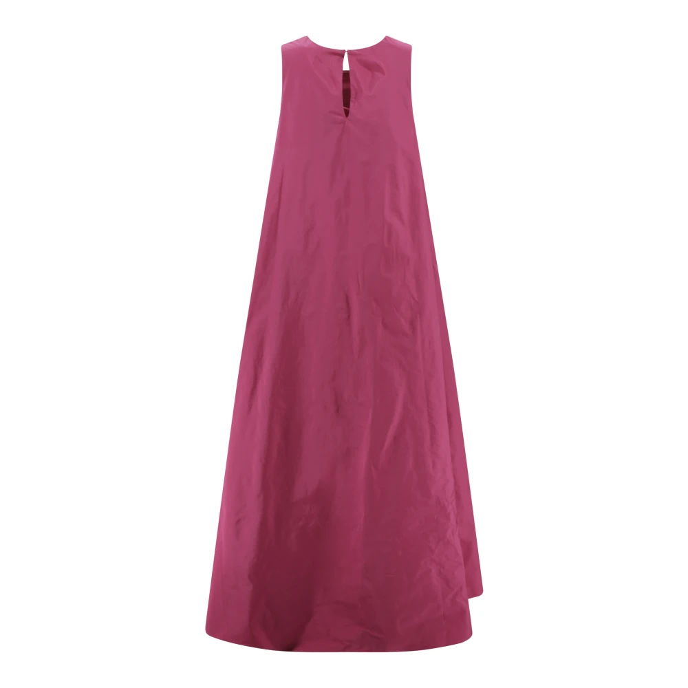 P.a.r.o.s.h. Zijden jurk met ruches Fuchsia Pink Dames
