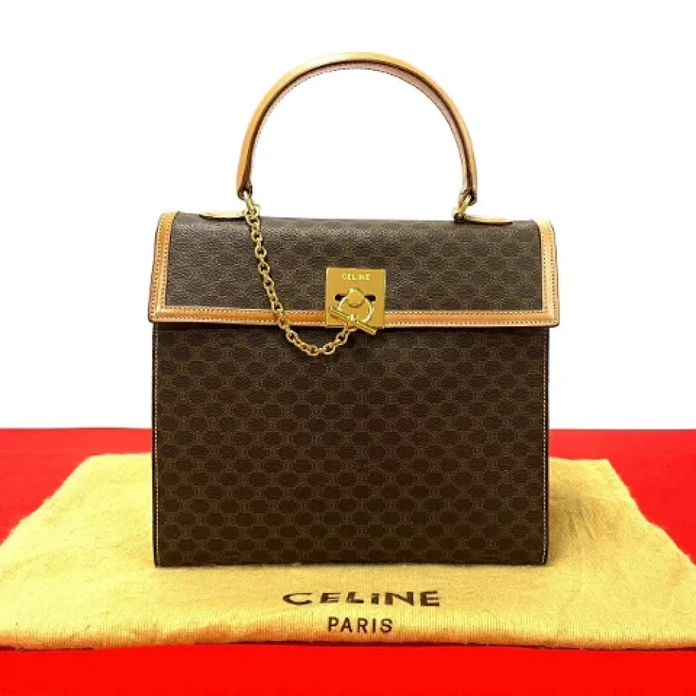 Celine Vintage Pre-owned Leather handbags Brown Dames