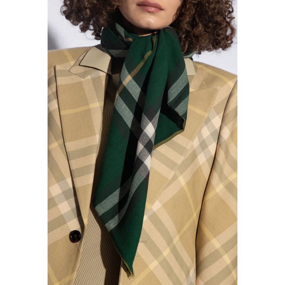 Burberry Wollen sjaal Green Dames