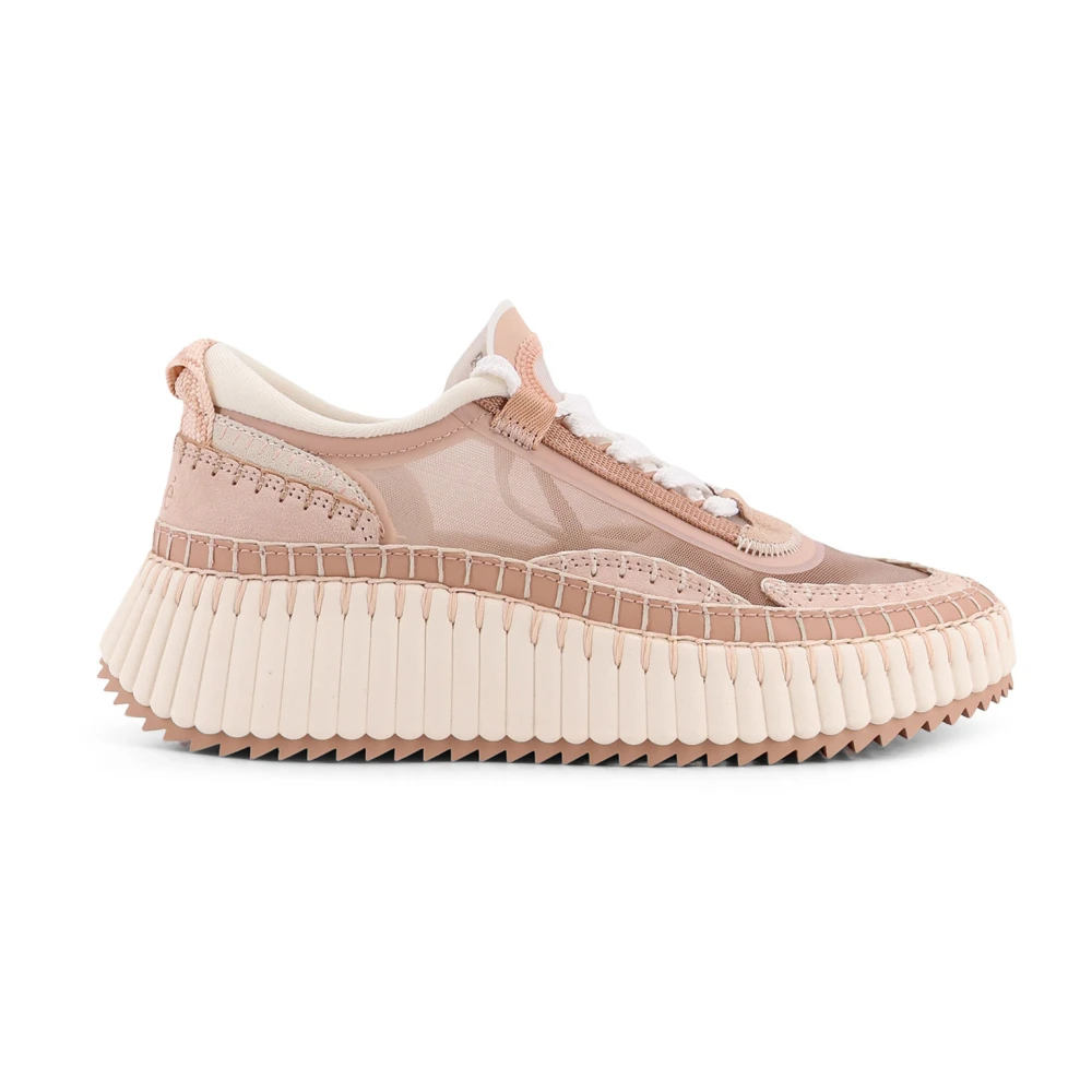 Chloé Beige Nama Trainers - Female - Sneakers - 4 Uk - Shoes