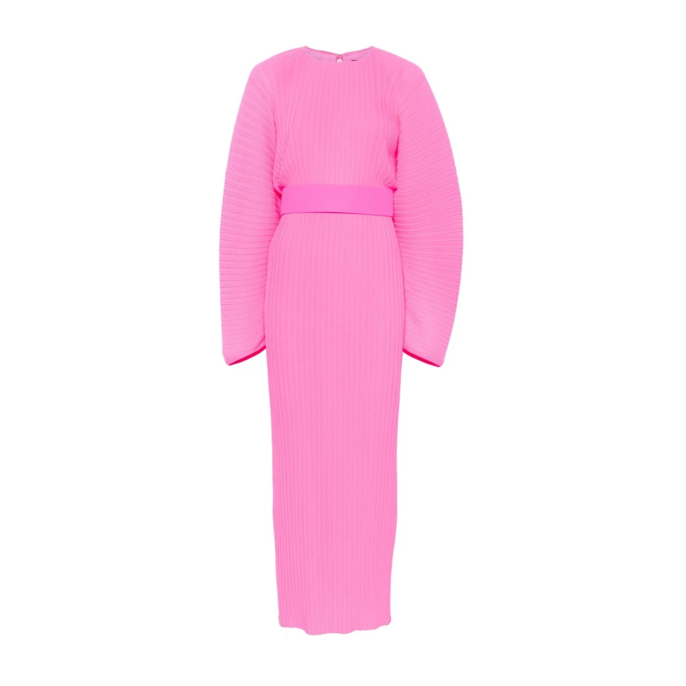 Solace London Fuchsia Pencil Jurk met Riem Pink Dames