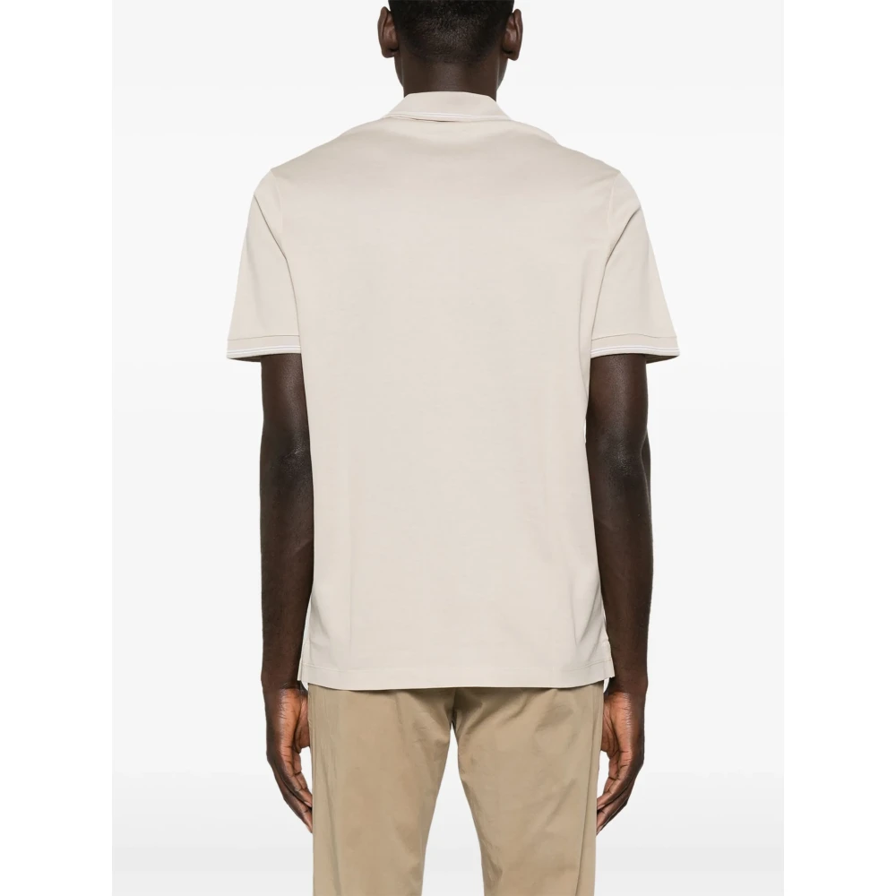 PAUL & SHARK Katoenen Poloshirt 100% Katoen Italië Beige Heren