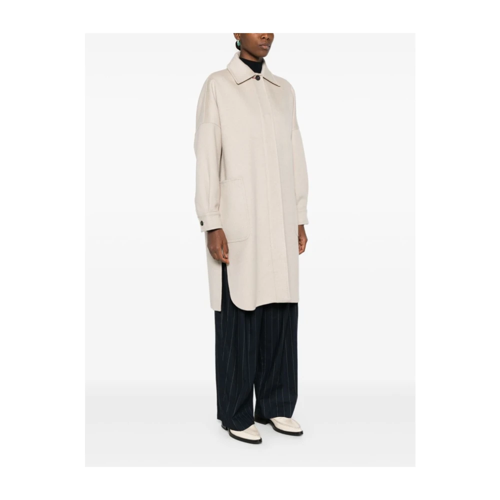 Max Mara Beige Cashmere Oversize Coat Beige Dames