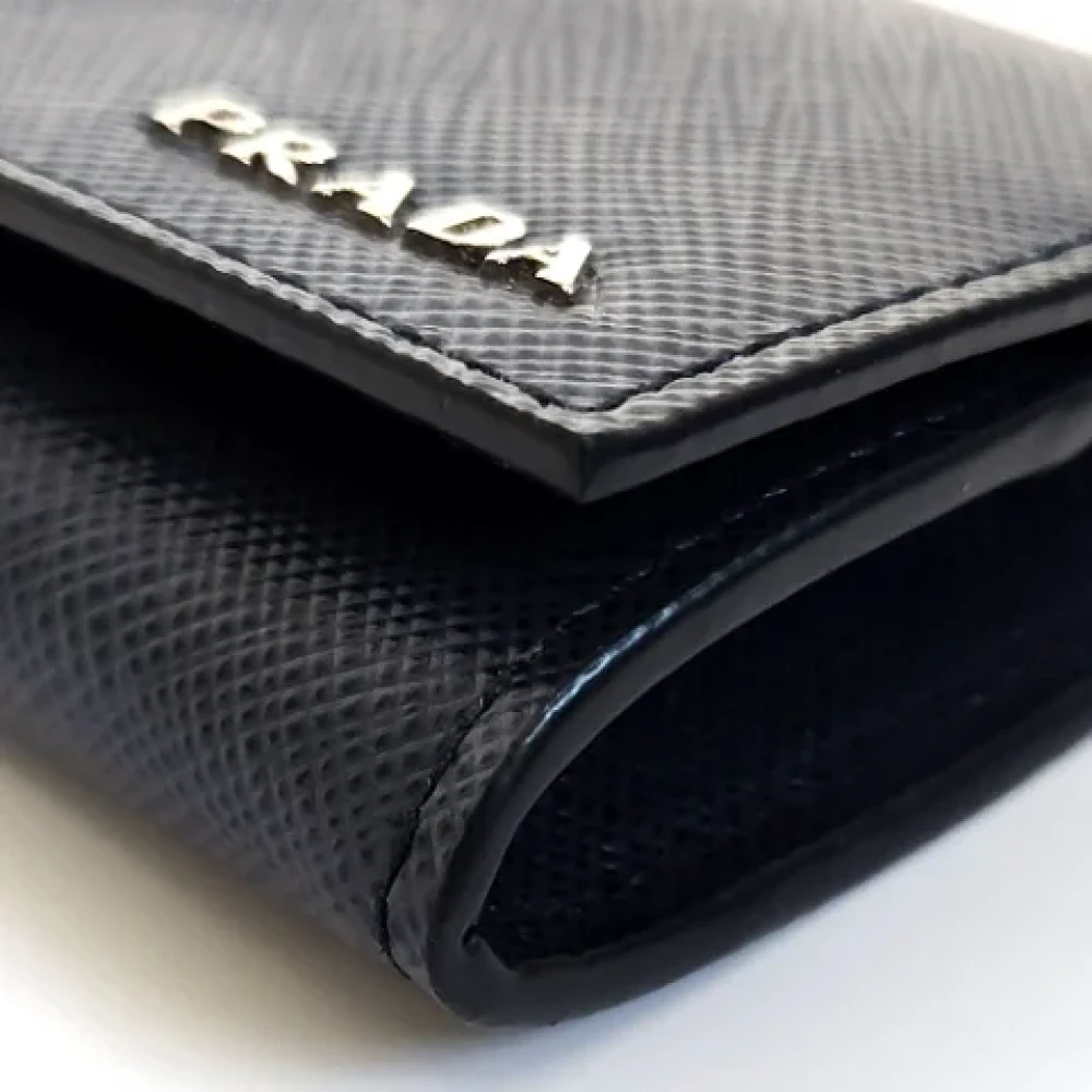 Prada Vintage Pre-owned Leather wallets Blue Dames