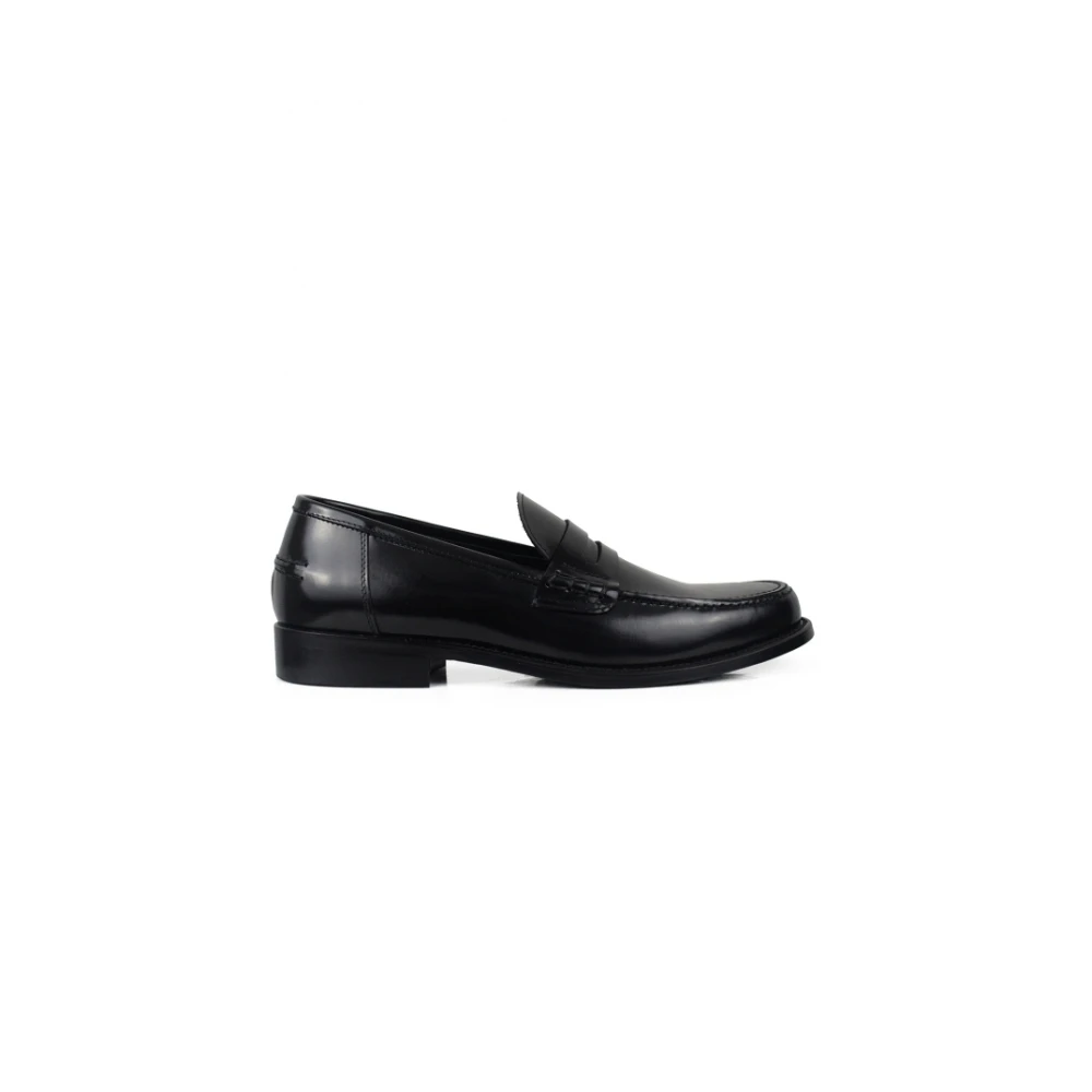 Alberto Mannelijk Zwart Schoenen Heren, 41 Eu, Leer, Leather Loafers