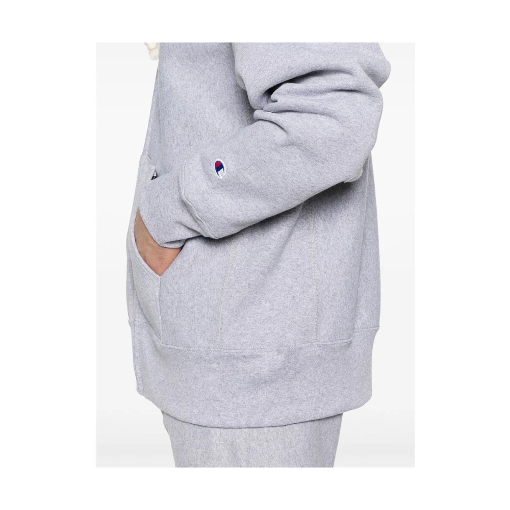 Champion Grijze Hoodie met Rits Gray Heren