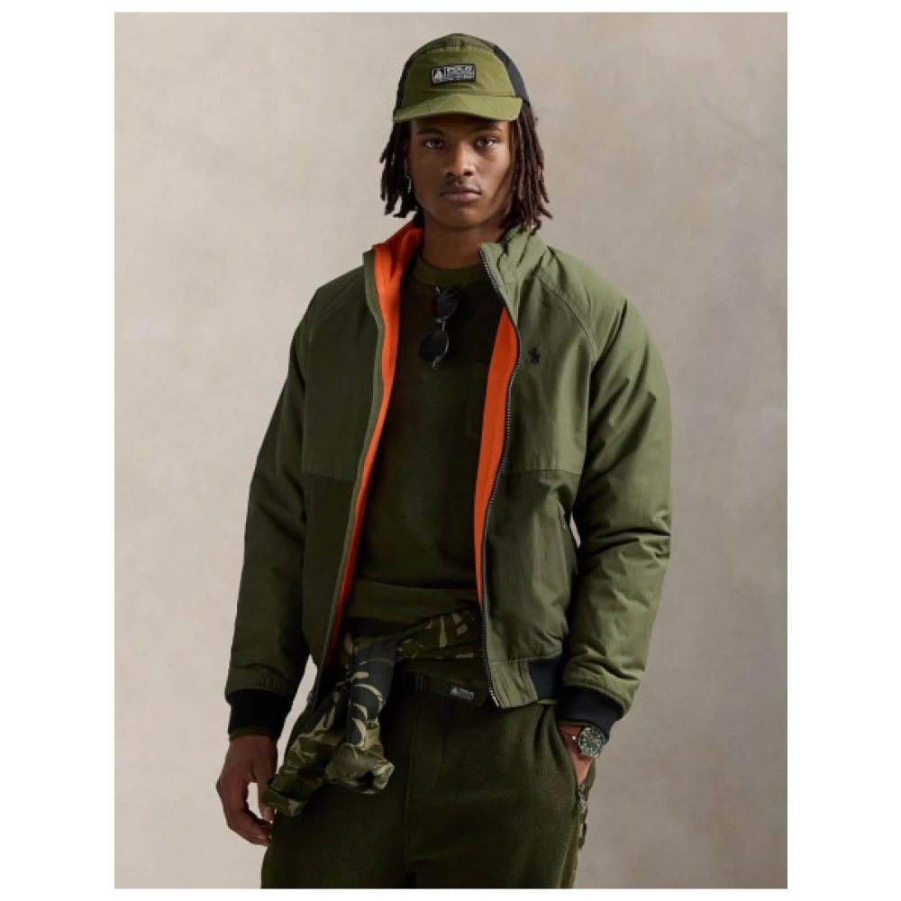 Polo Ralph Lauren Kleur-blok Fleece-gevoerde Jas Green Heren