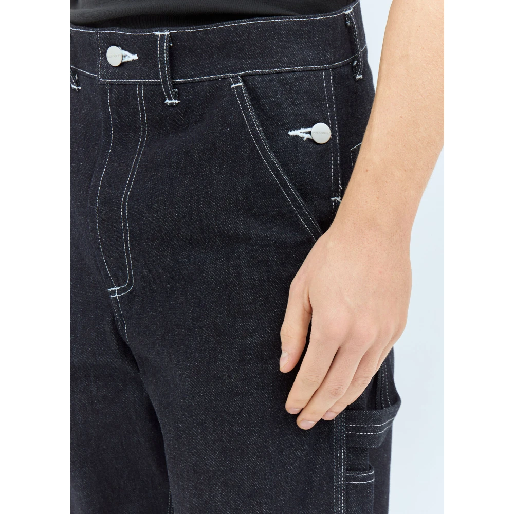 Junya Watanabe Contrast Topstitch Timmerman Jeans Blue Heren