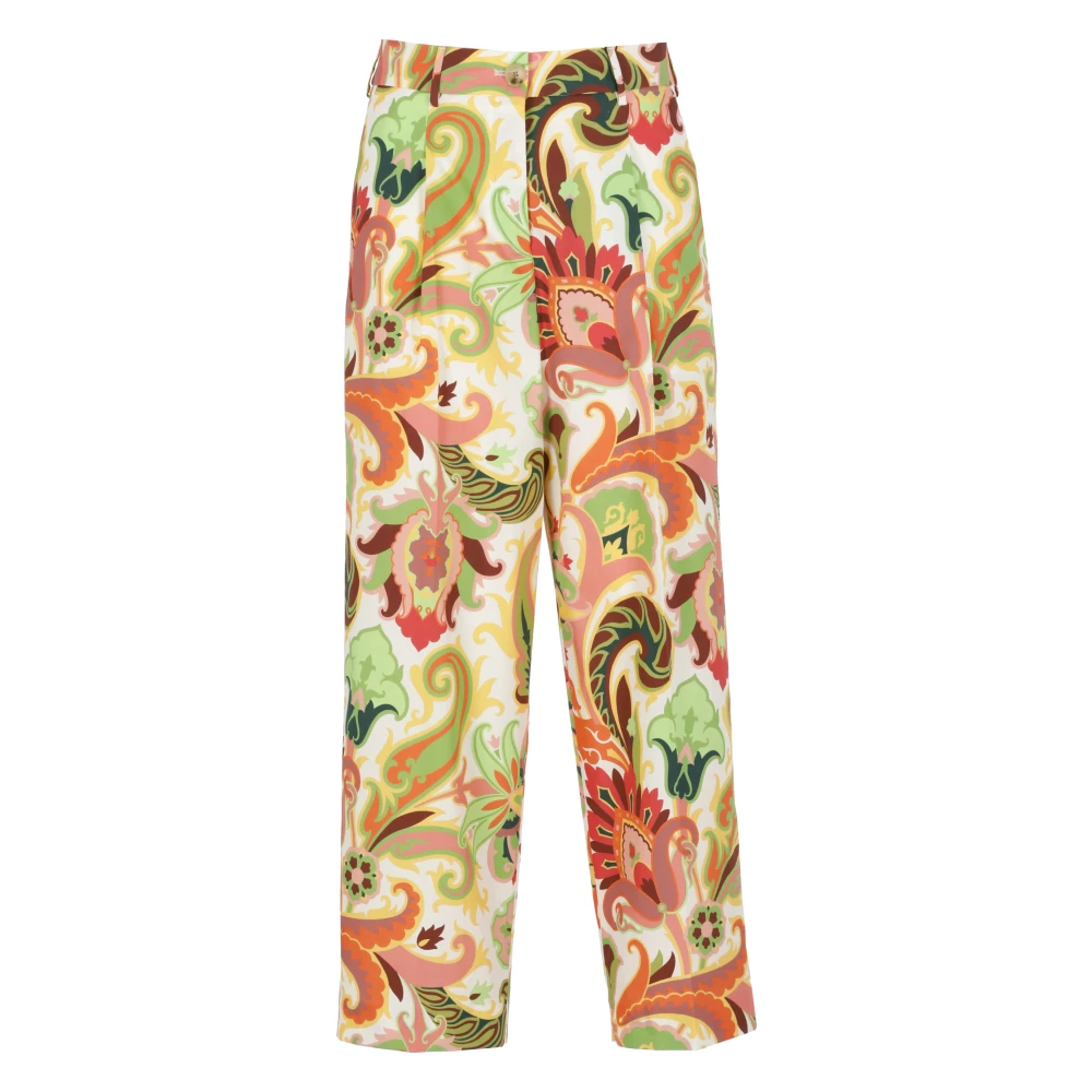 ETRO Multicolor Paisley Patroon Katoenen Broek Multicolor Dames