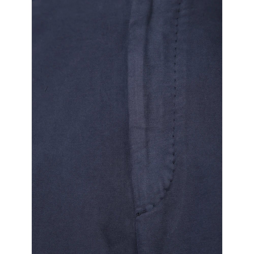 Incotex Blauwe Klassieke Broek Verhoog Stijl Blue Heren