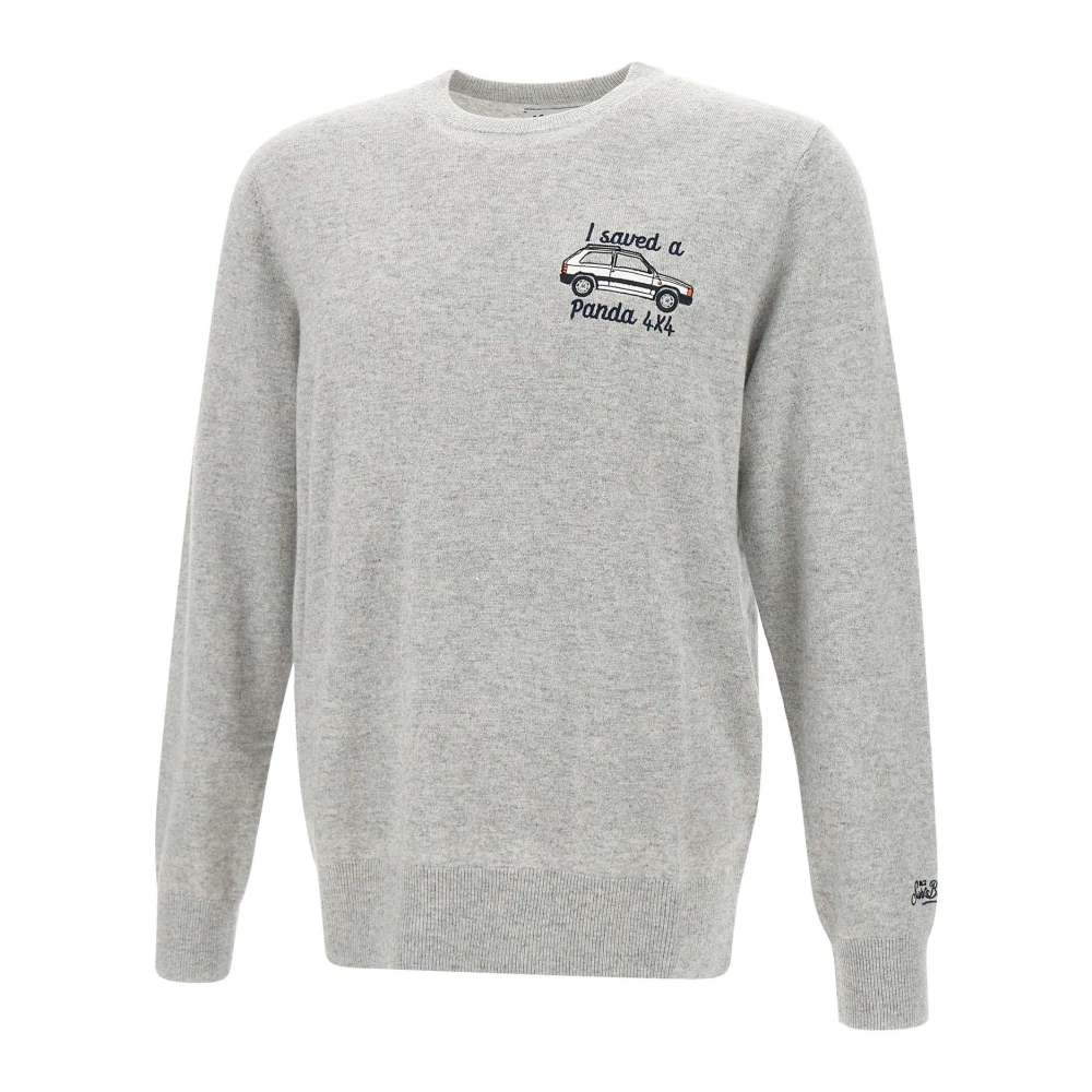 MC2 Saint Barth Grijze Panda Limited Edition Trui Gray Heren