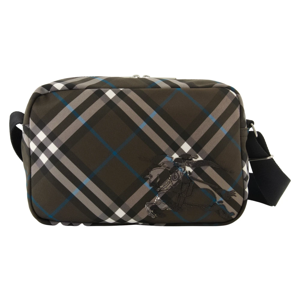 Burberry Geruite Stoffen Schoudertas met Rits Green Heren
