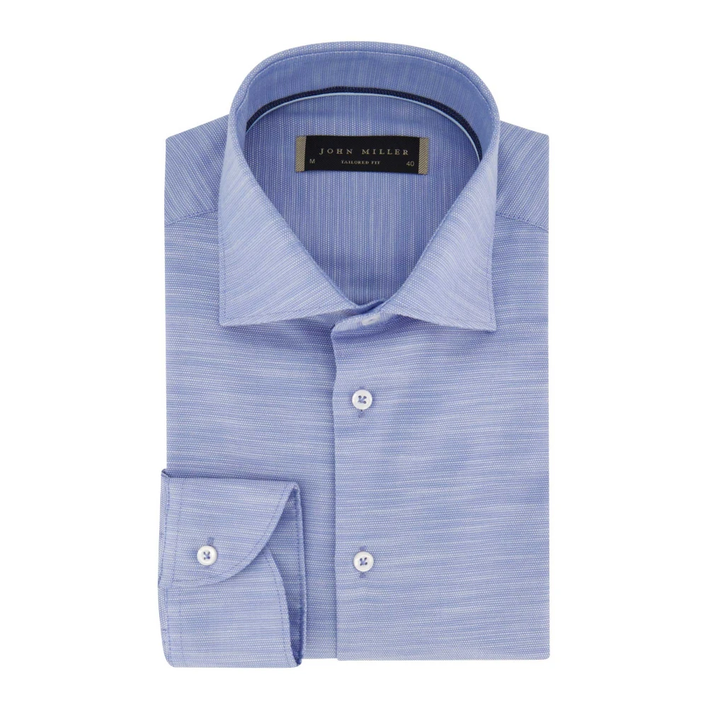 John Miller Lichtblauw Tailored Fit Business Overhemd Multicolor Heren