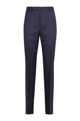 Pinstripe Tailored Dress Pants