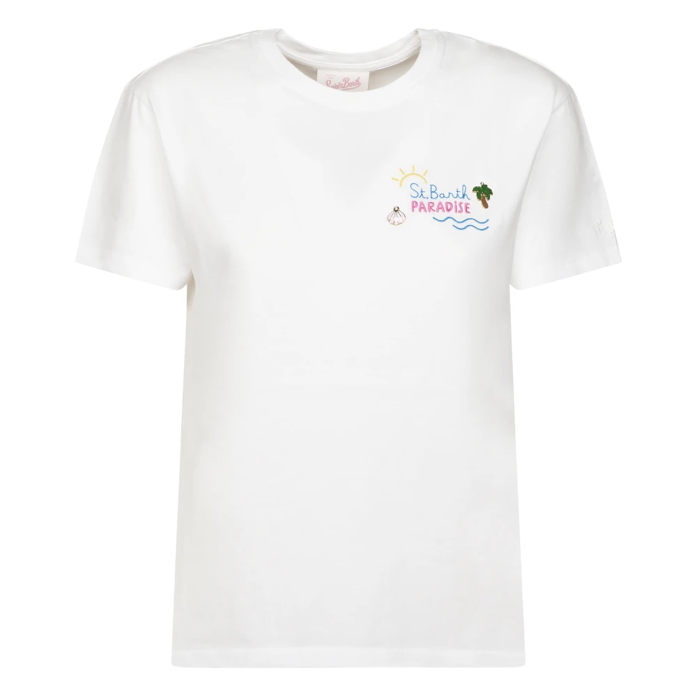 Mc2 Saint Barth White T-Shirts, Female, L, Emilie Cotton T-Shirt