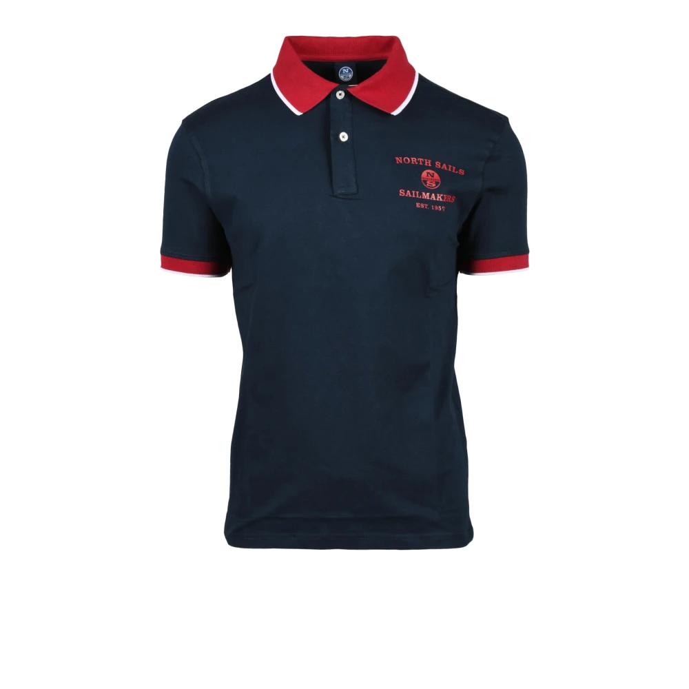 North Sails Katoen Elastaan T-shirt Blue Heren