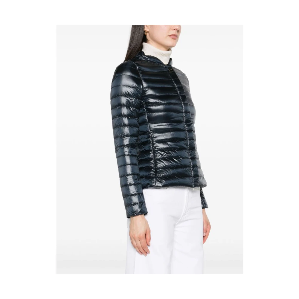 Herno Navy Blue Gewatteerde Jas Blue Dames