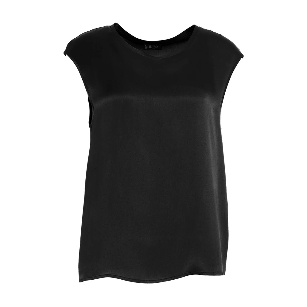 Liu Jo Zwarte T-shirts & Polos voor vrouwen Black Dames