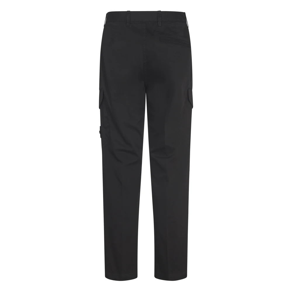 Stone Island Zwarte Stijlvolle Broek Black Heren