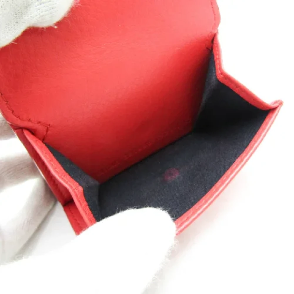 Balenciaga Vintage Pre-owned Leather wallets Red Dames