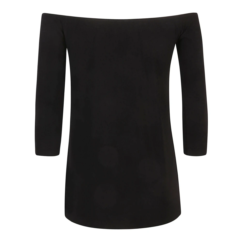 Norma Kamali Zwarte Top met Polyester en Spandex Black Dames