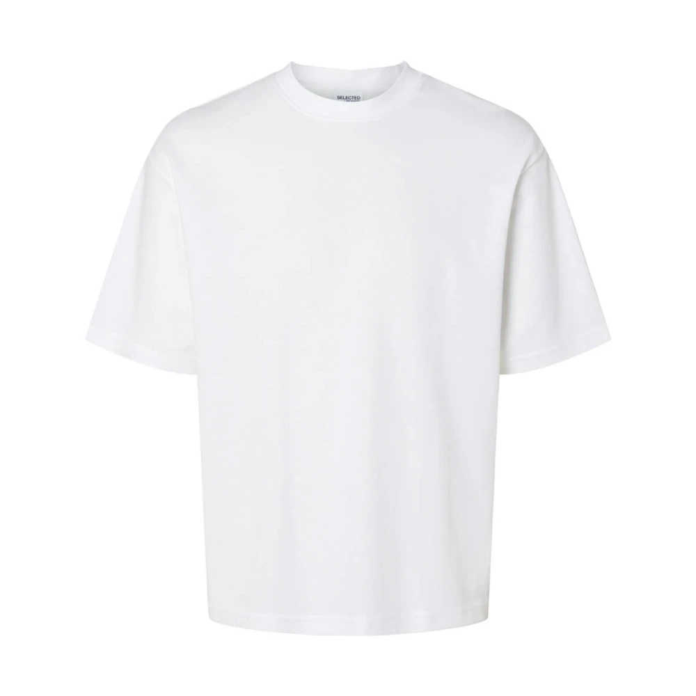 Selected Homme Losse Oscar Korte Mouw Tee White Heren