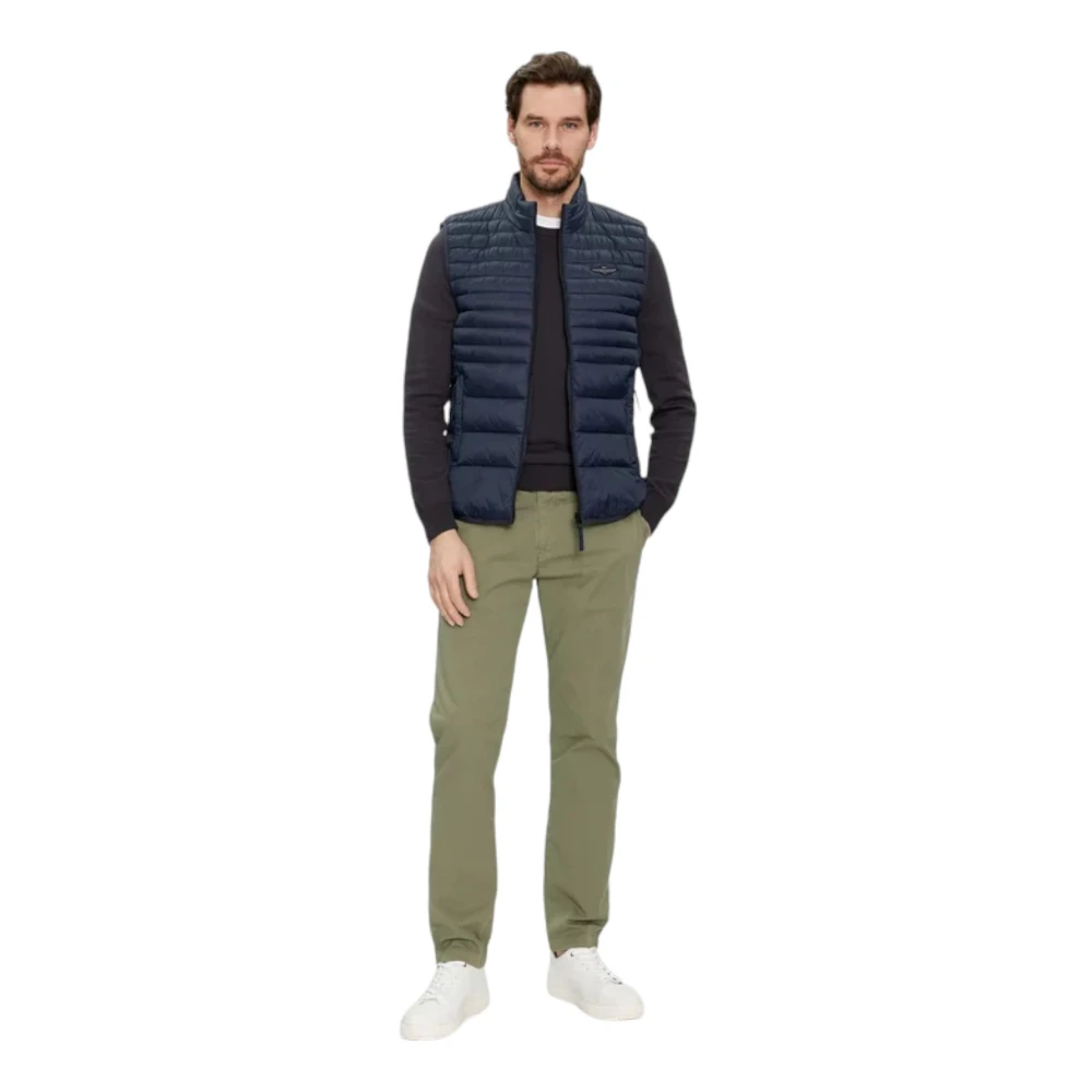 aeronautica militare Stijlvolle Gilet voor Mannen Blue Heren