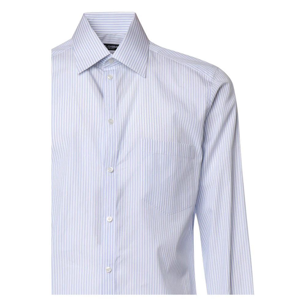 Dolce & Gabbana Wit Overhemd Martini Fit Italiaanse Kraag White Heren