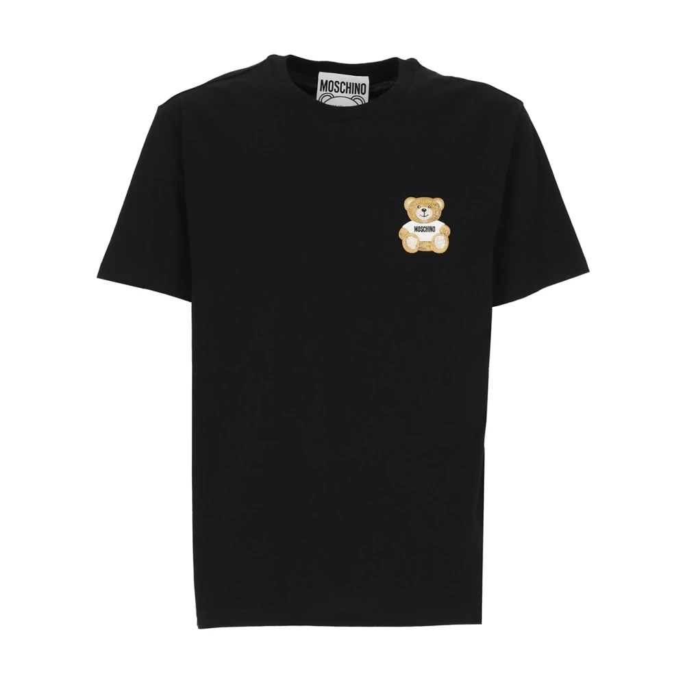 Moschino Zwart T-shirt met Teddy Bear Patch Black Heren
