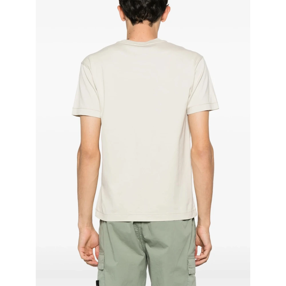 Stone Island Zand T-shirts en Polos Basics Beige Heren