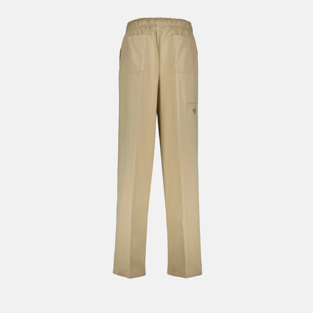 Prada Straight Leg Pants Beige Dames