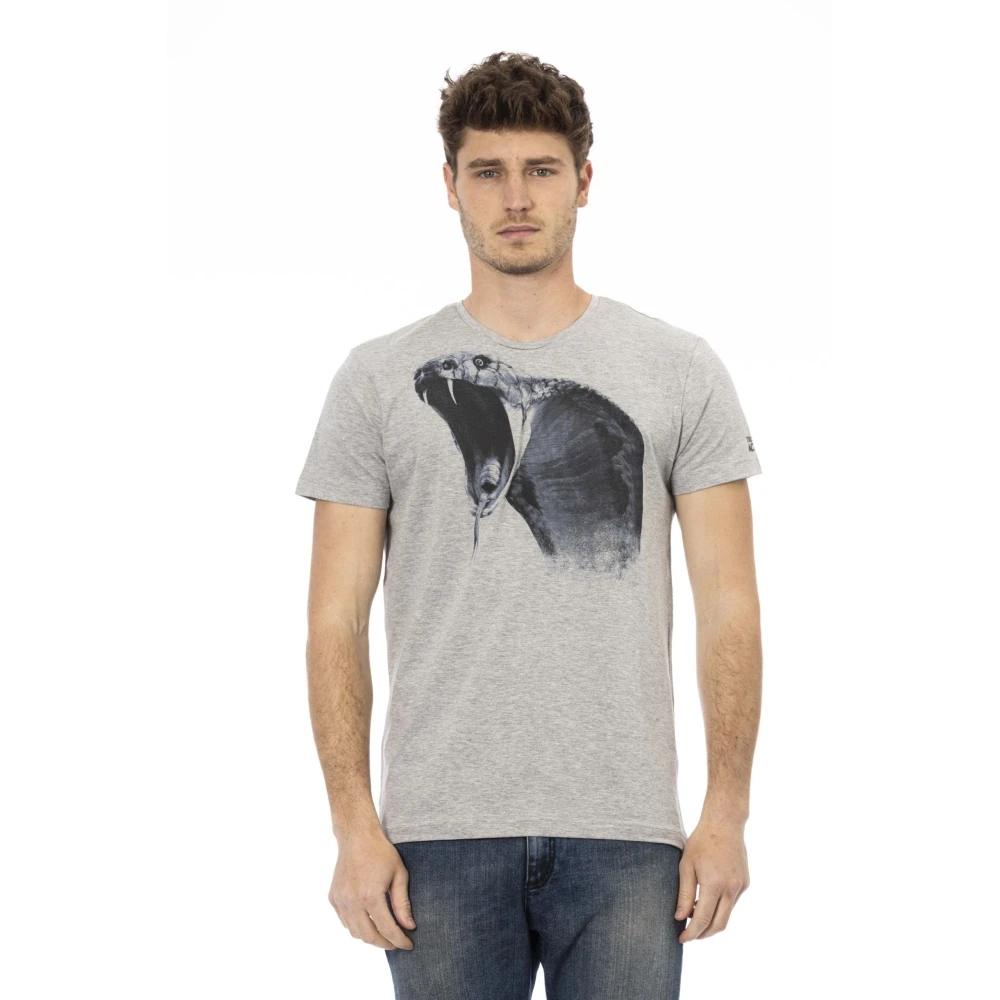 Trussardi Men's Gray Action Grå Bomuld T-Shirt