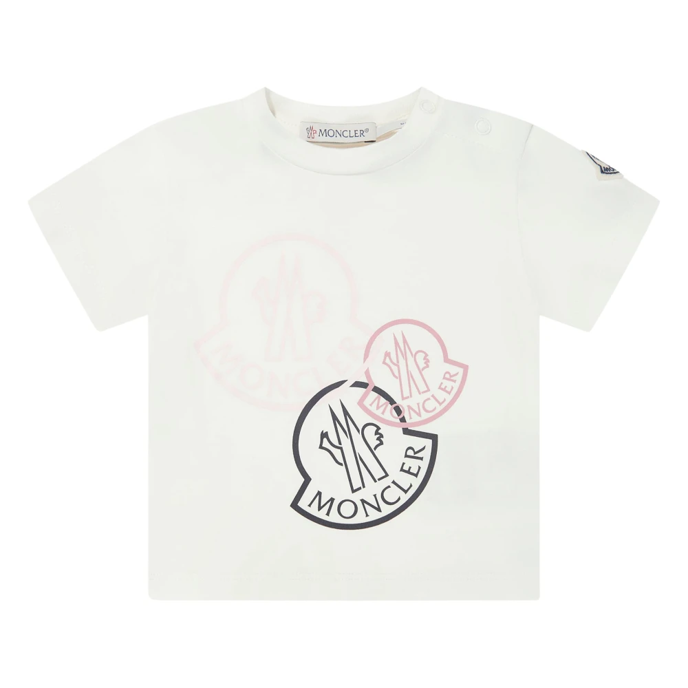 Moncler Girls Beige Logo T-Shirt