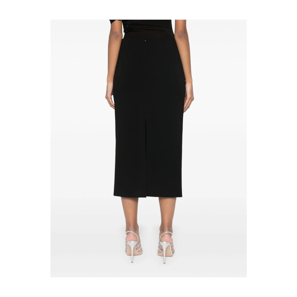 Magda Butrym Zwarte Rok Verhoog Garderobe Comfort Stijl Black Dames
